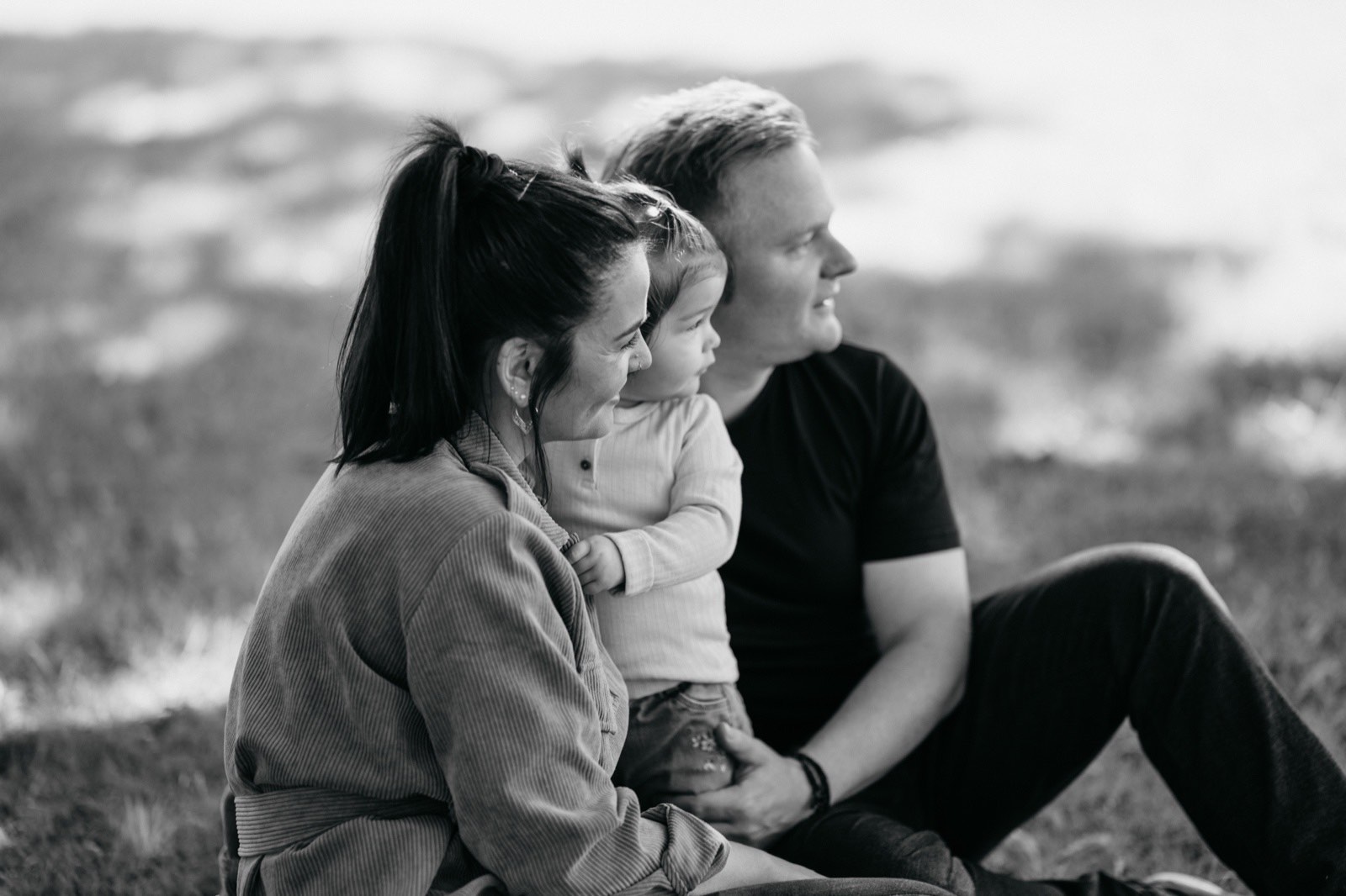 Familienmoment bei einem kurzen Shooting