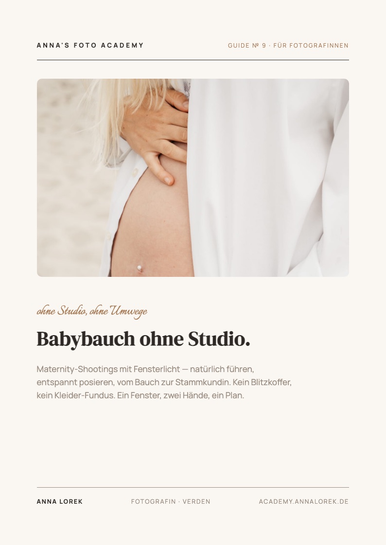 Cover: Babybauch ohne Studio.