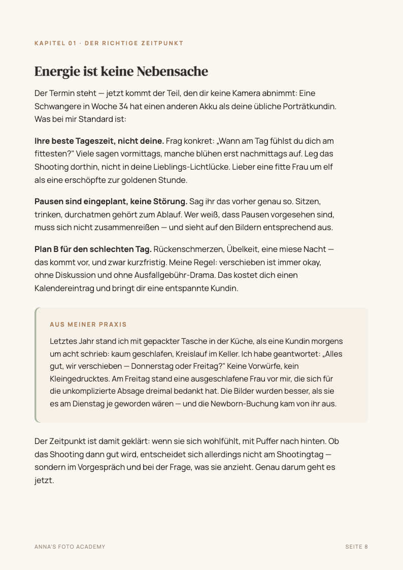 Beispielseite: Lichtrichtung an der Rundung — Fenster von der Seite statt von vorn