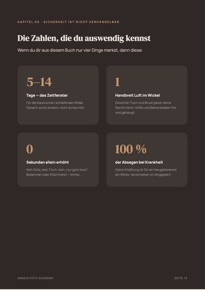 Beispielseite: Sicherheits-Zahlen zum Merken