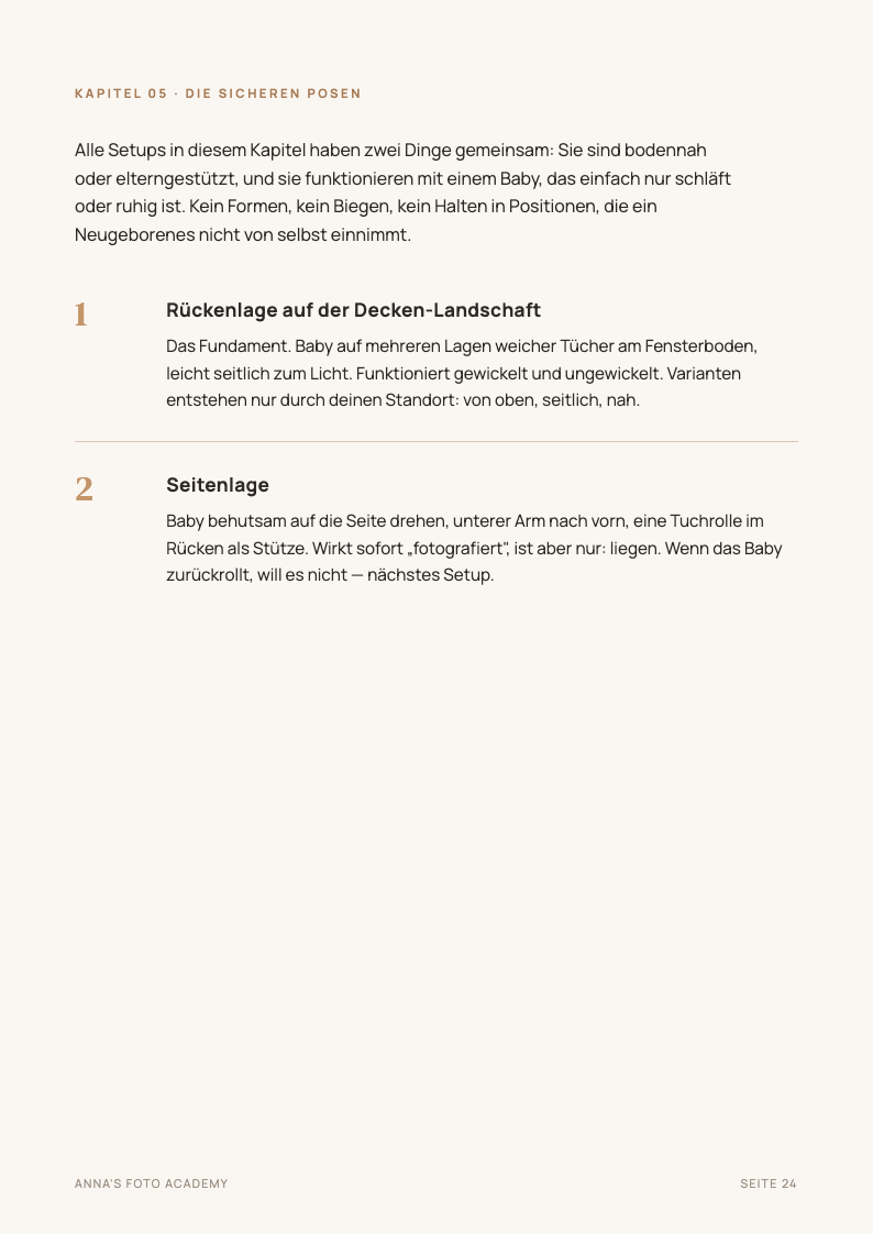 Beispielseite: die sicheren Setups